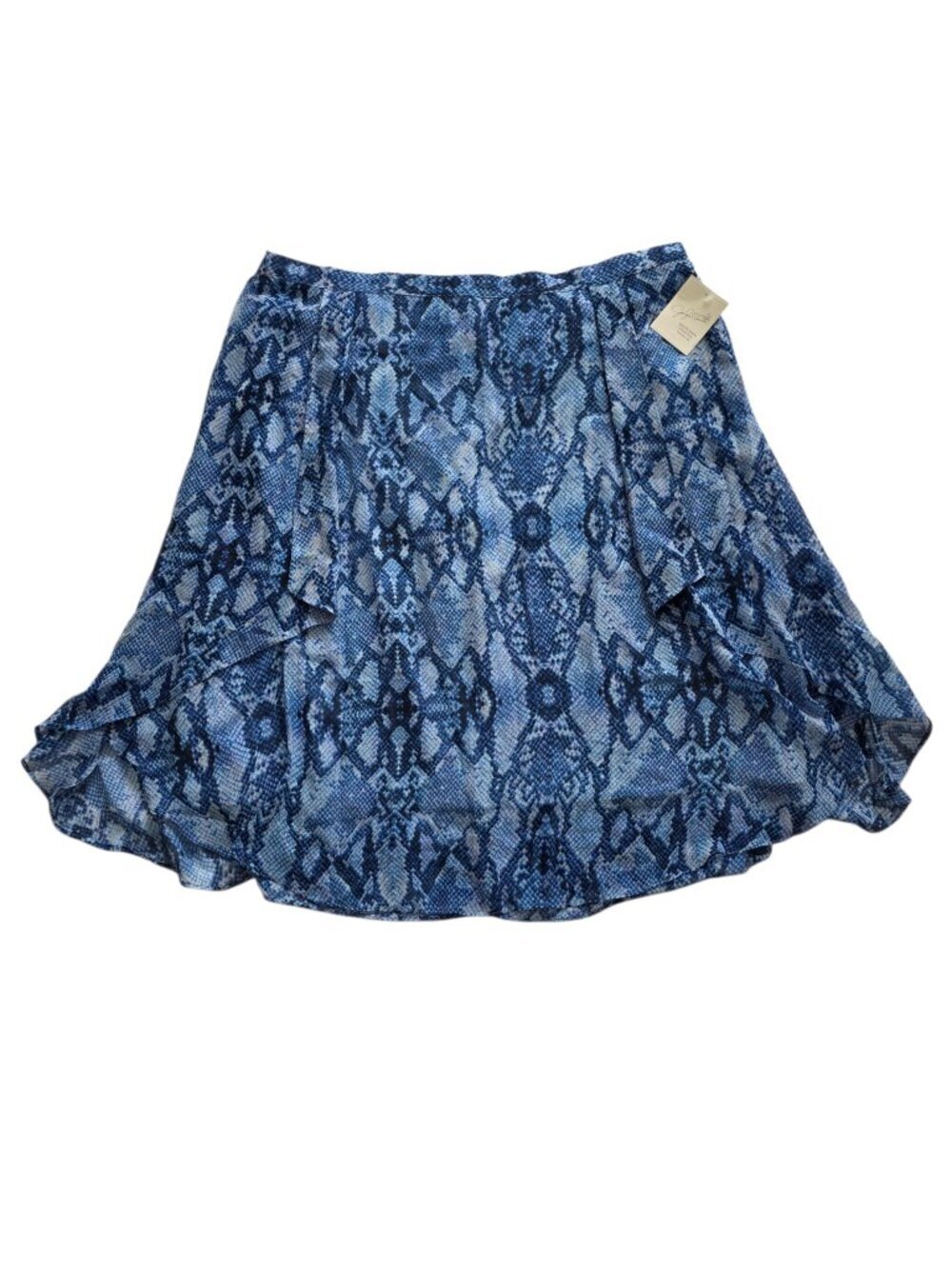 NWT JACLYN SMITH BLUE SNAKE PRINT SKIRT XXL